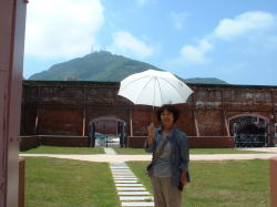 ���ٍ`�̐ԃ����K�̑q�ɌQ